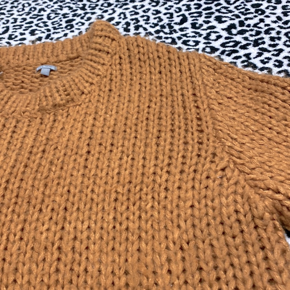 Charlotte Russe Burnt Orange Copper Knitted Sweater Long Sleeves Women's Size M - Picture 10 of 10